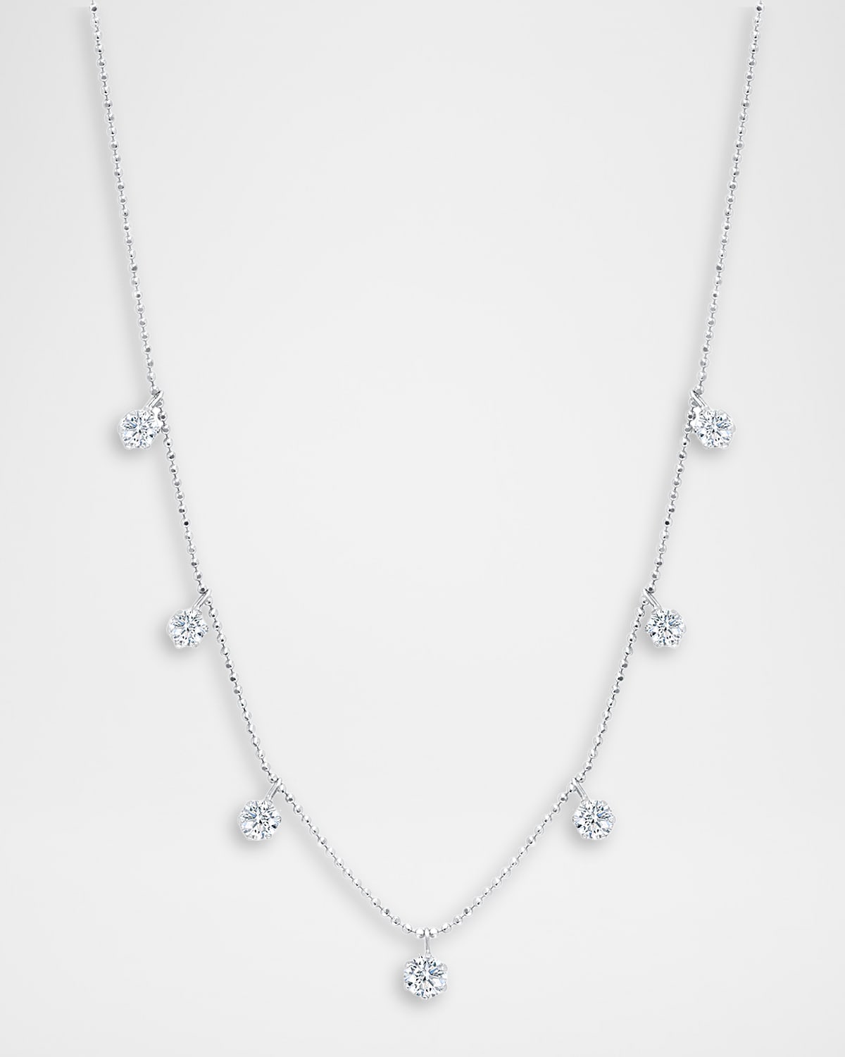 Graziela Gems 18K Medium Gold Floating Diamond Necklace