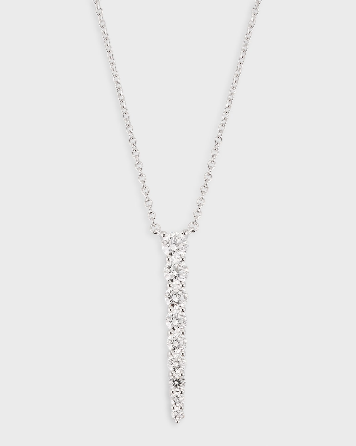 18K White Gold Diamond Pendant Necklace