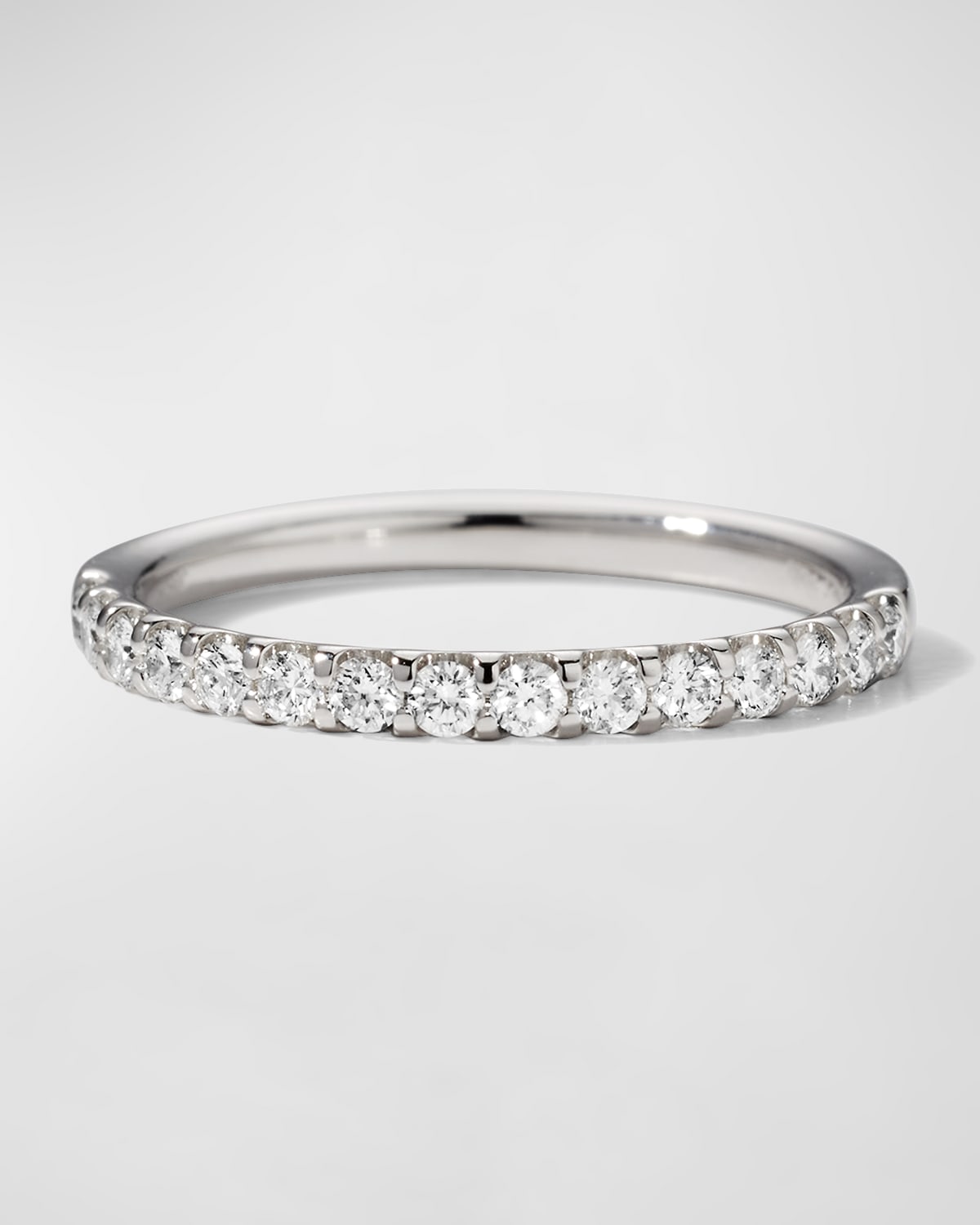 Platinum 15 Round Diamond Odessa Half-Band Ring, Size 6.5
