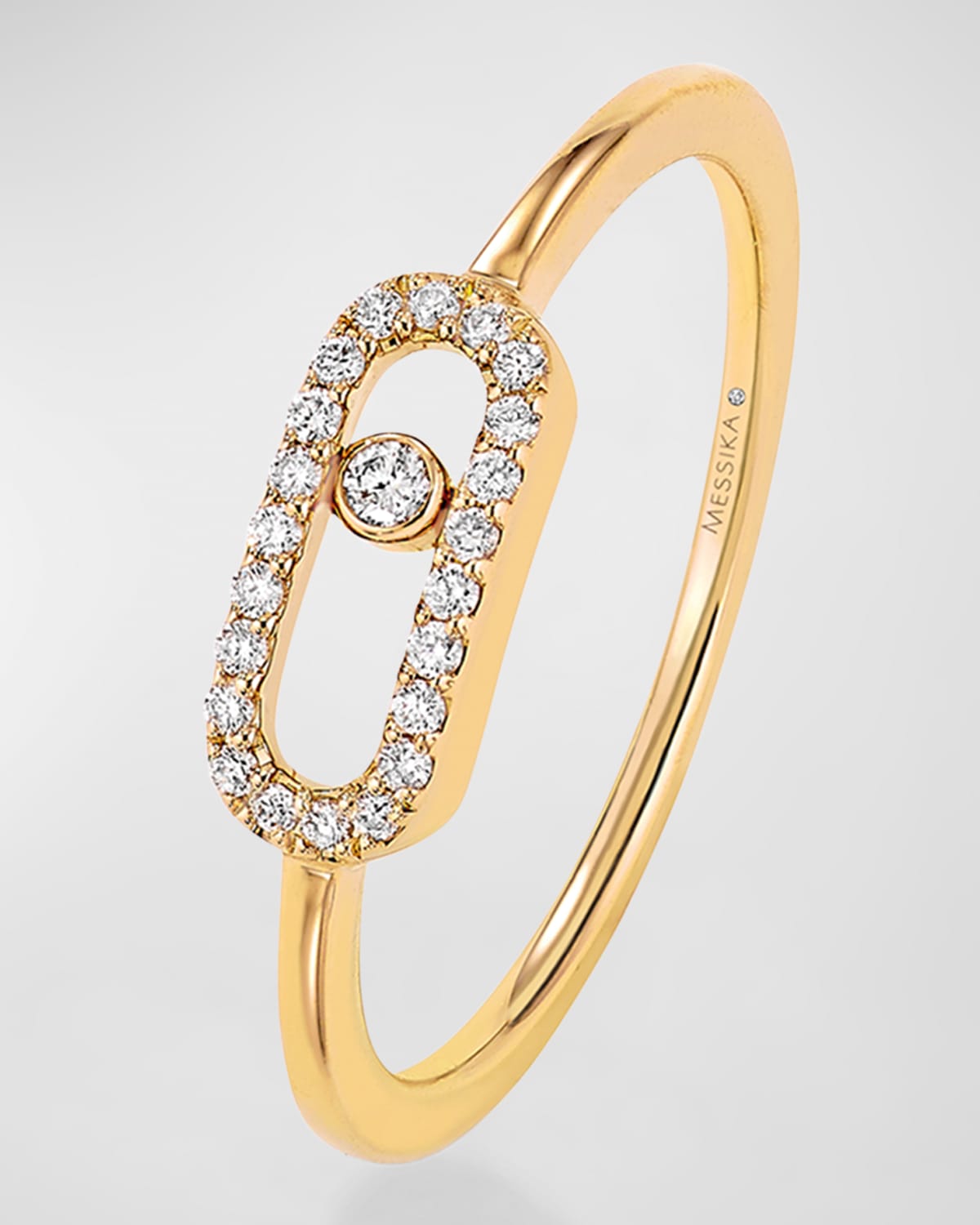Move Uno 18K Yellow Gold Diamond Bezel Ring