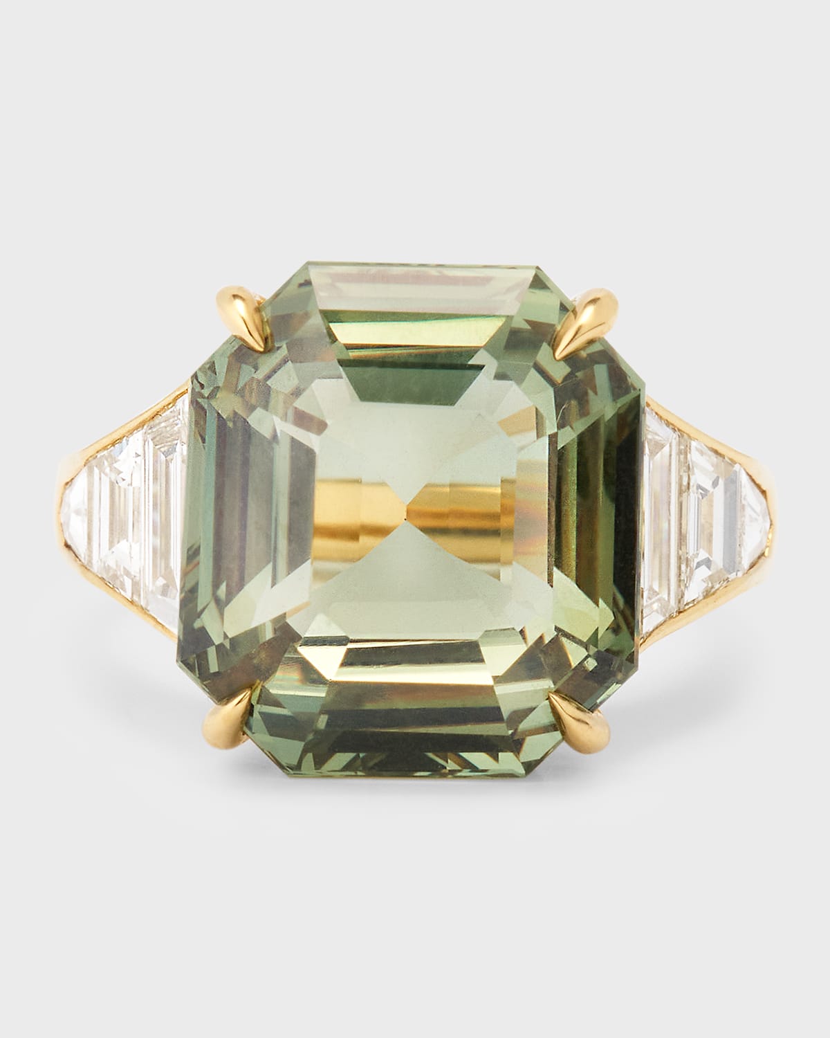18K Ceylon Sapphire and Diamond Statement Ring, Size 6