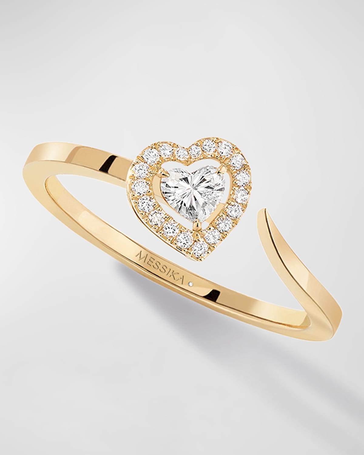 Messika Joy Couer 18k Yellow Gold Diamond Heart Ring In 05 Yellow Gold