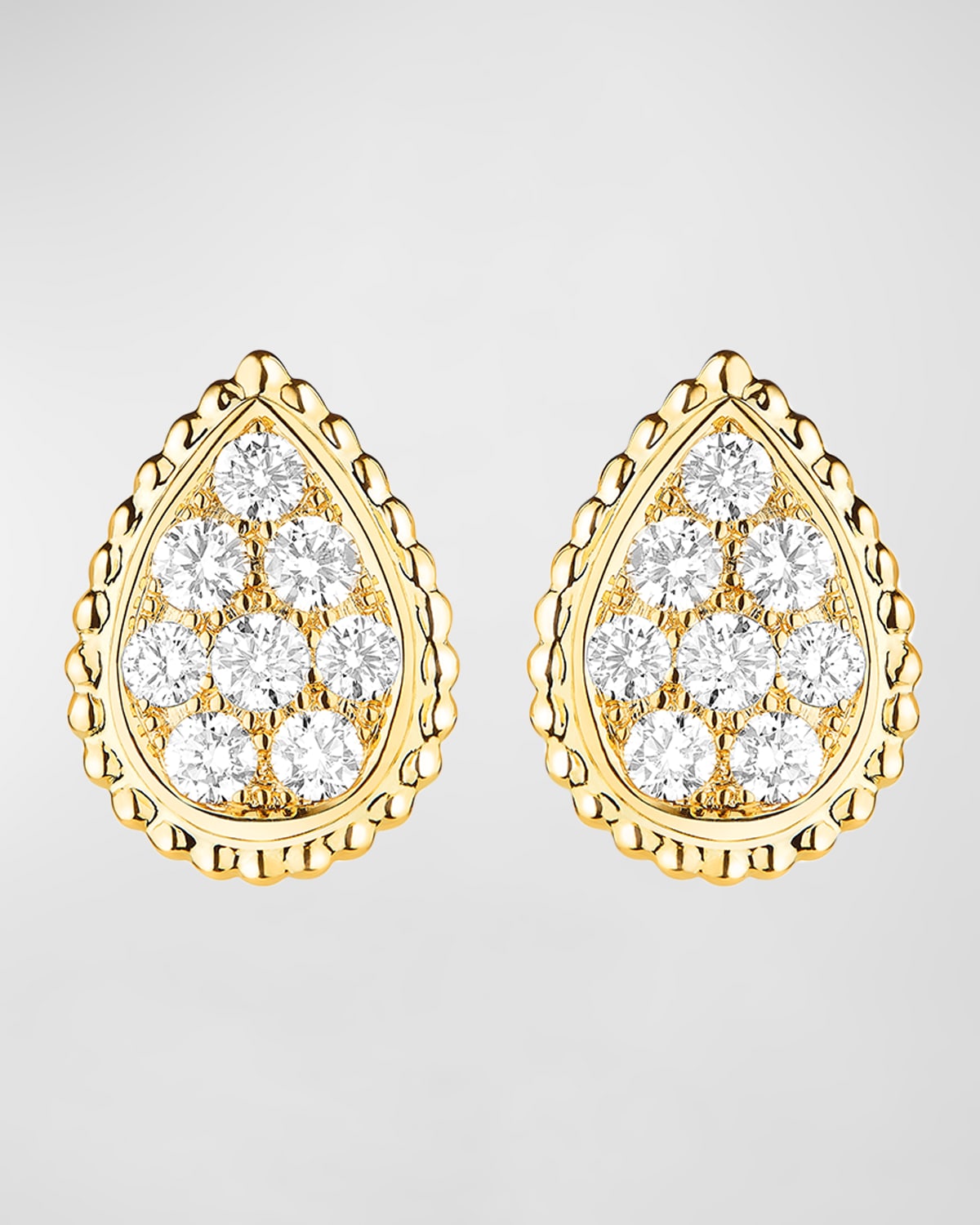 Serpent Boheme Medium Stud Earrings in Yellow Gold