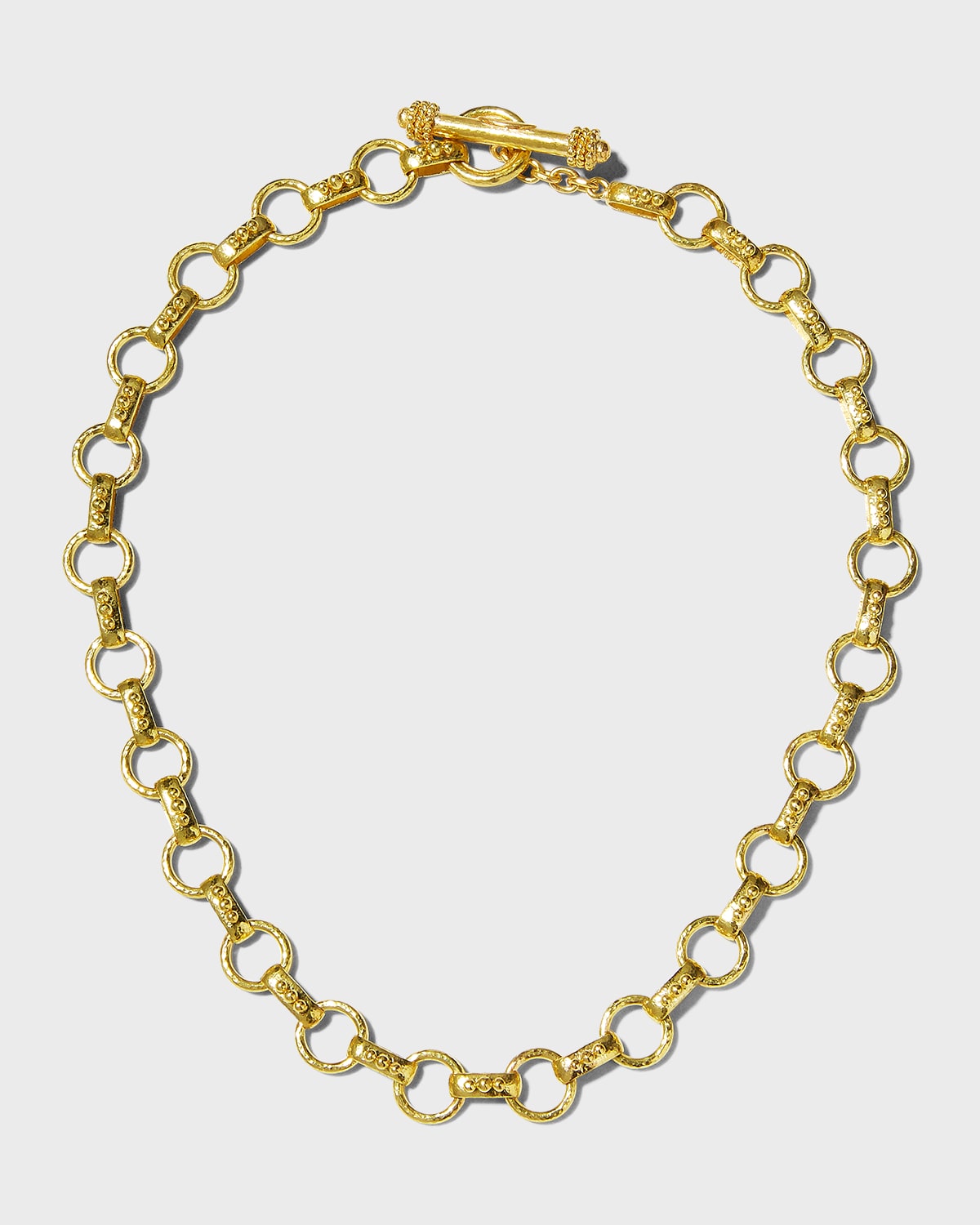 Torcello Link Necklace with Gold Toggle, 17"L