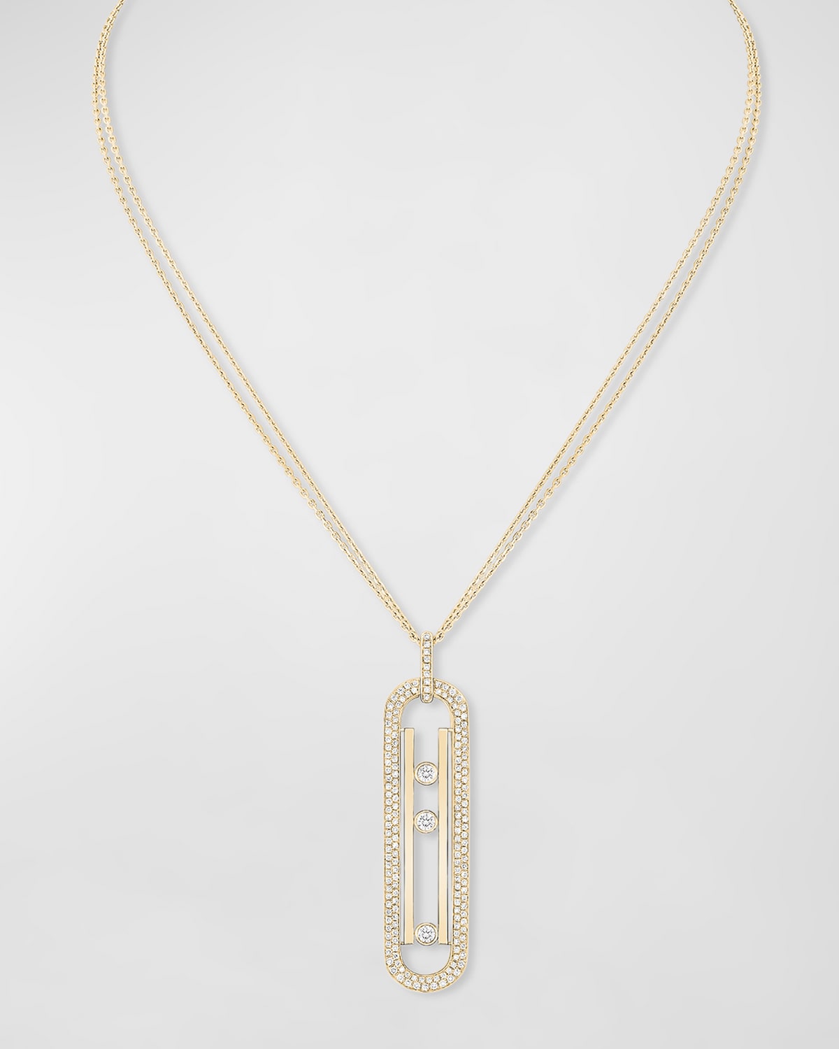 Messika Move 10th Anniversary 18k Yellow Gold Long Necklace In 05 Yellow Gold