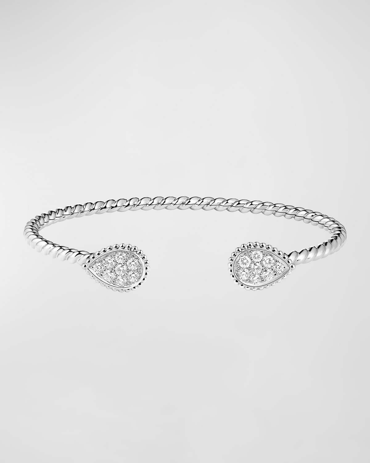 Serpent Bohème 18K White Gold Small 2-Motif Diamond Bracelet