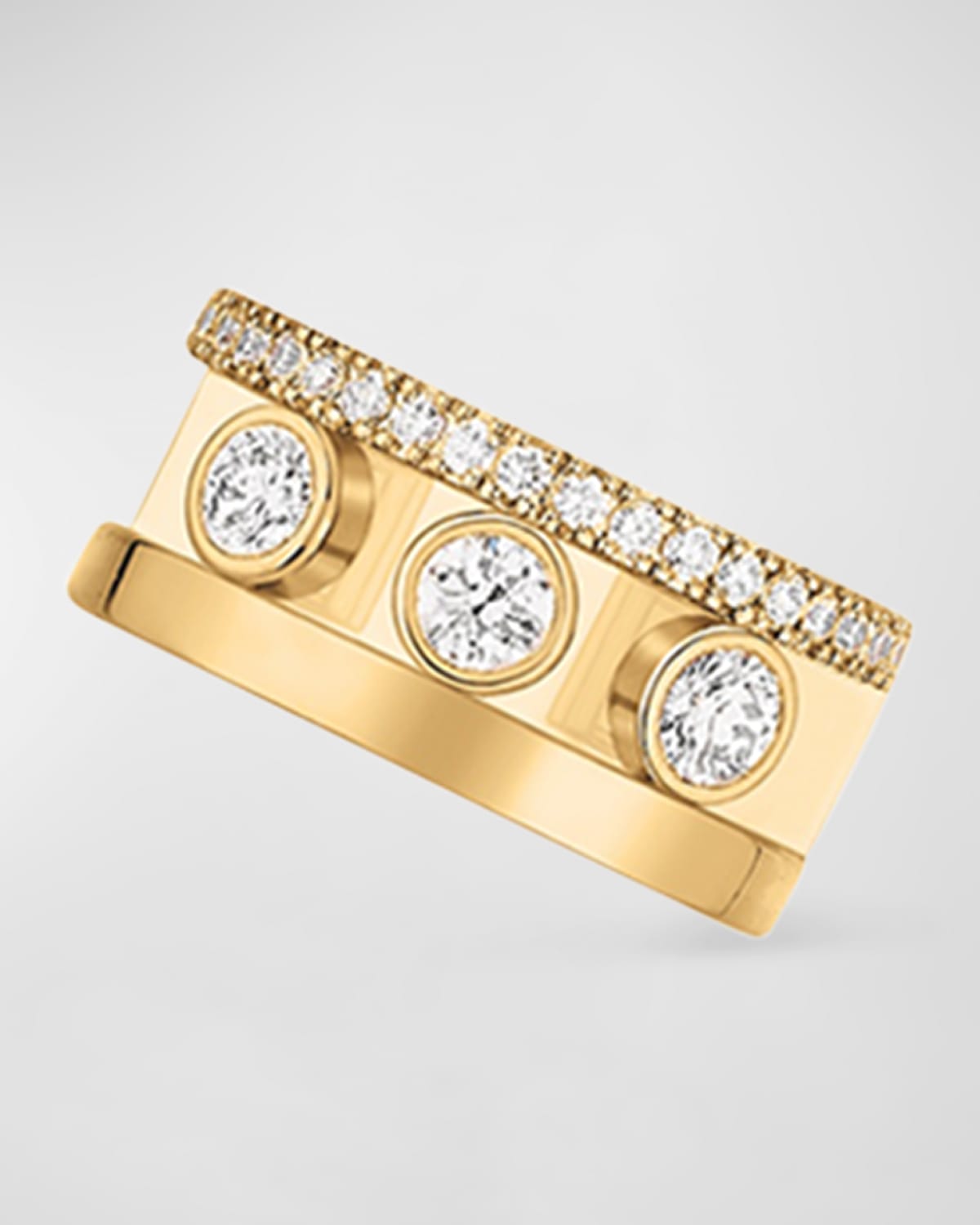 Messika Move Romane 18k Yellow Gold Diamond Clip Earring, Single