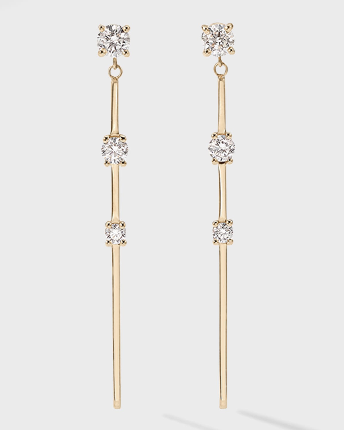 Solo Linear Dangle Bar Earrings, 47mm