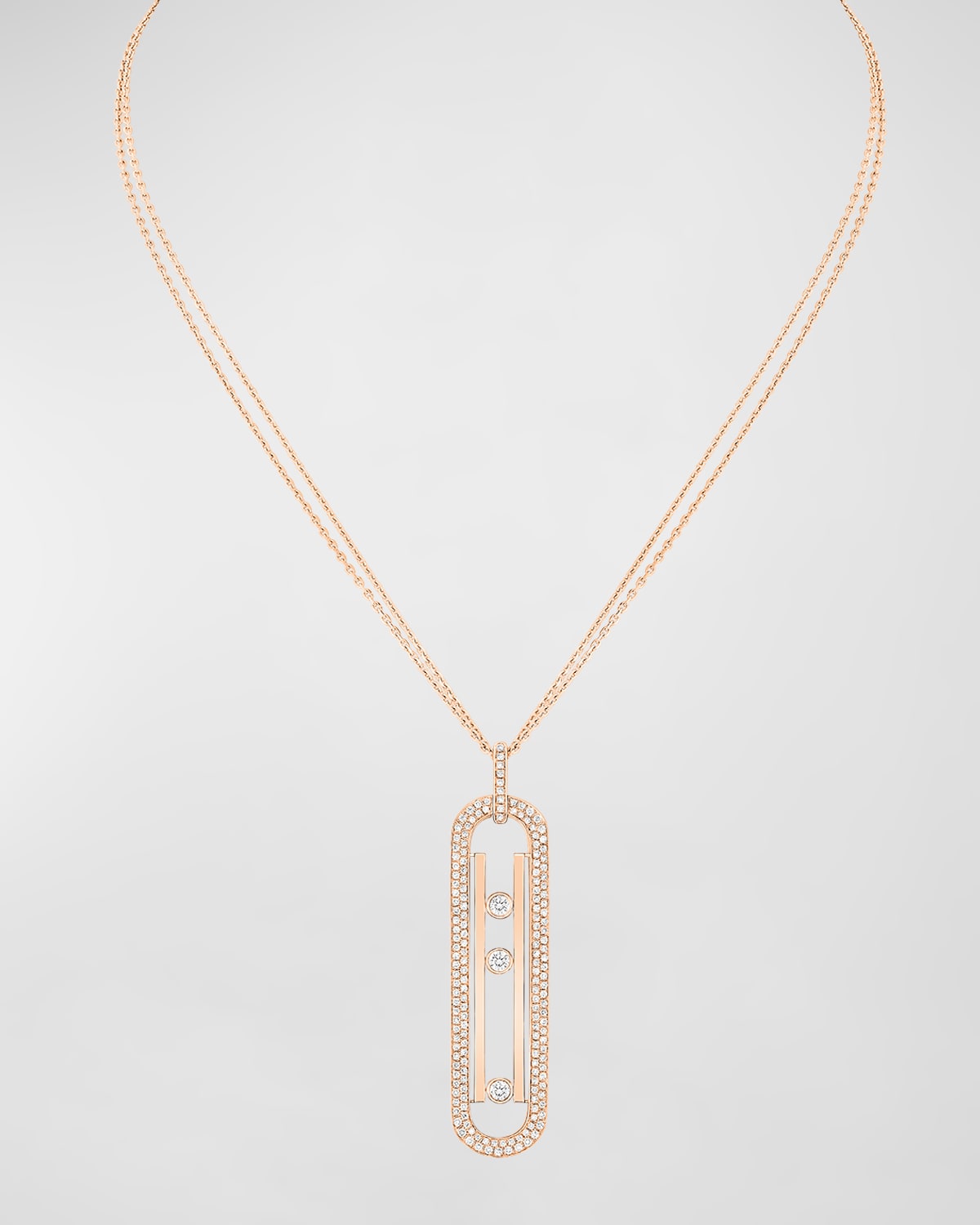 Messika MOVE 10TH ANNIVERSARY 18K ROSE GOLD DIAMOND PENDANT NECKLACE