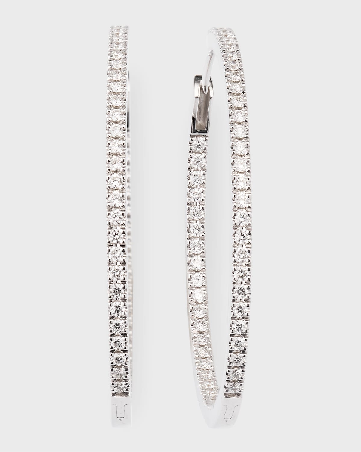 18K White Gold & Diamond Infinity Hoop Earrings, 1.25 tdcw
