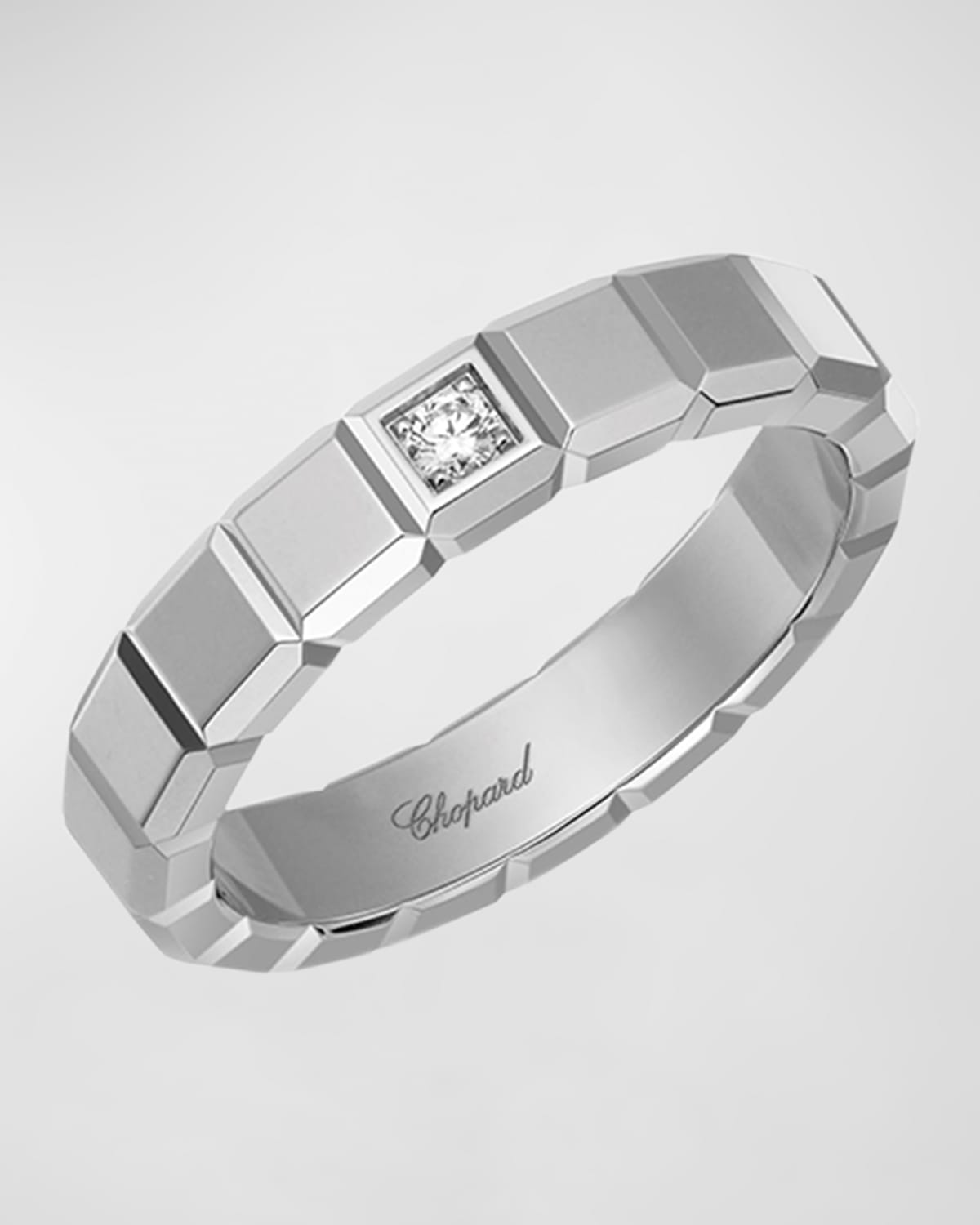 Ice Cube 18K White Gold Diamond Ring