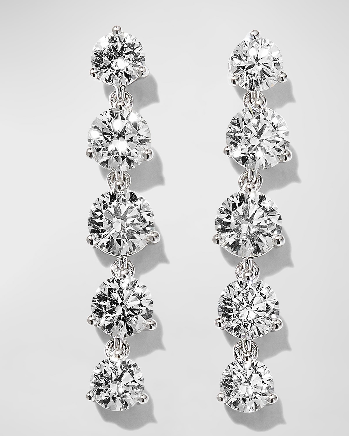 18k White Gold Lena Diamond Drop Earrings