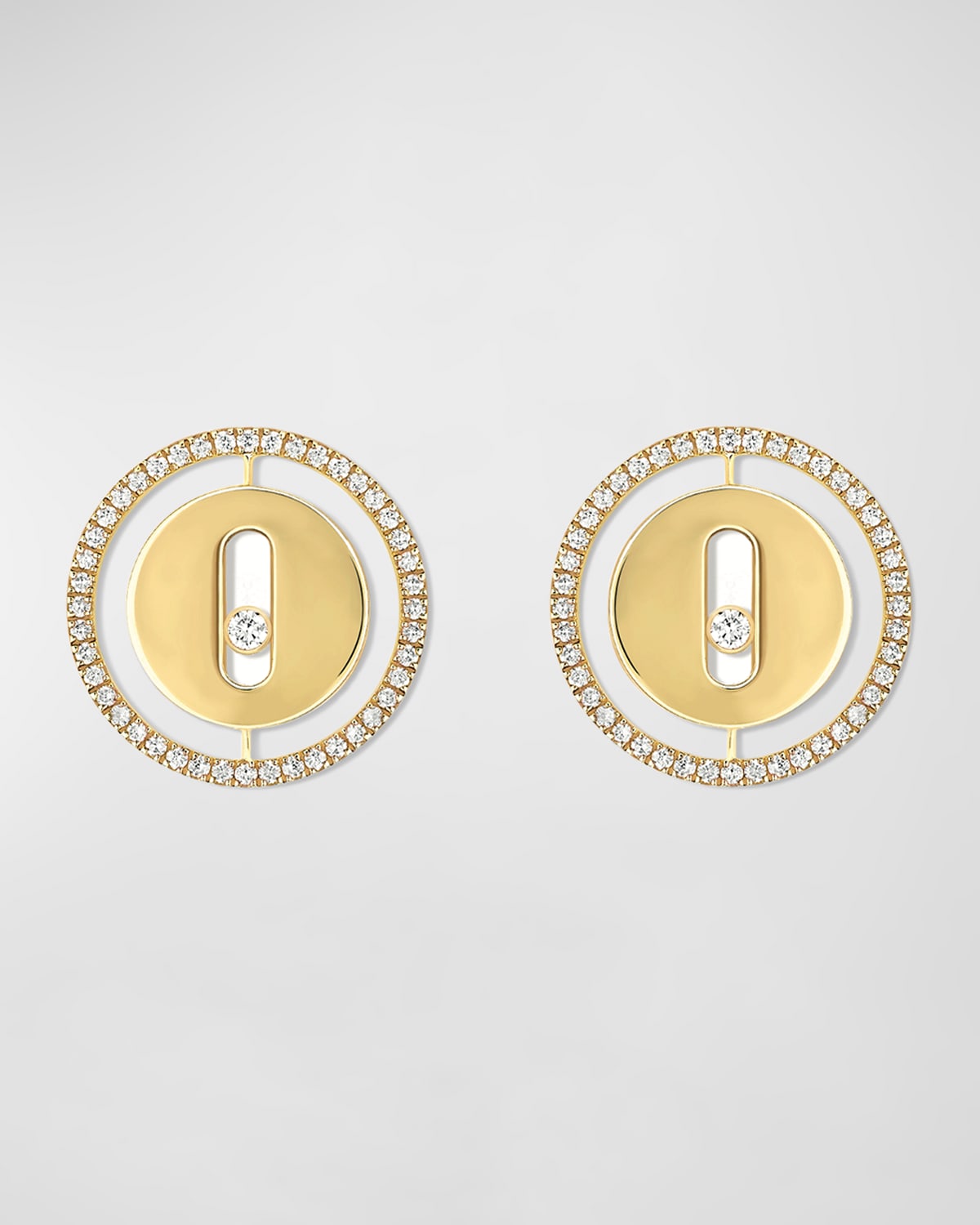 Messika Lucky Move 18k Yellow Gold Diamond Stud Earrings In 05 Yellow Gold