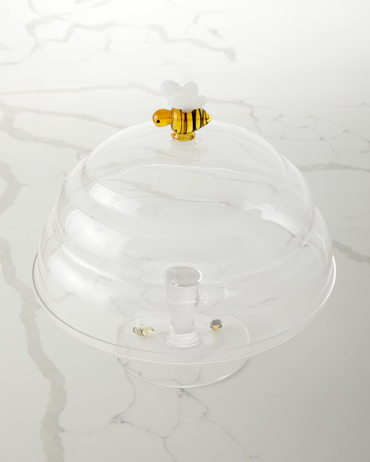 Shop Neiman Marcus Bee Cake Stand And Dome In Clear