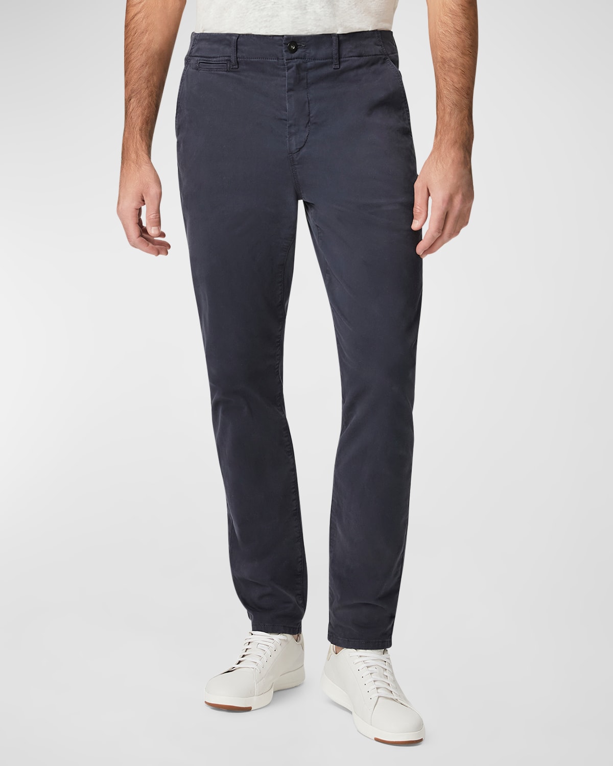 Shop Paige Men's Danford Stretch Sateen Chino Pants In Deep Anchor