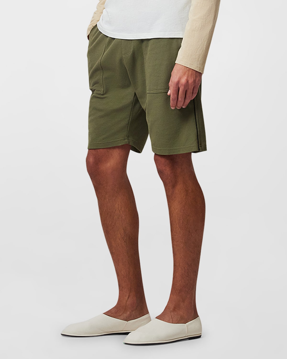 Shop Atm Anthony Thomas Melillo Men's Pique Pima Drawstring Shorts In Army