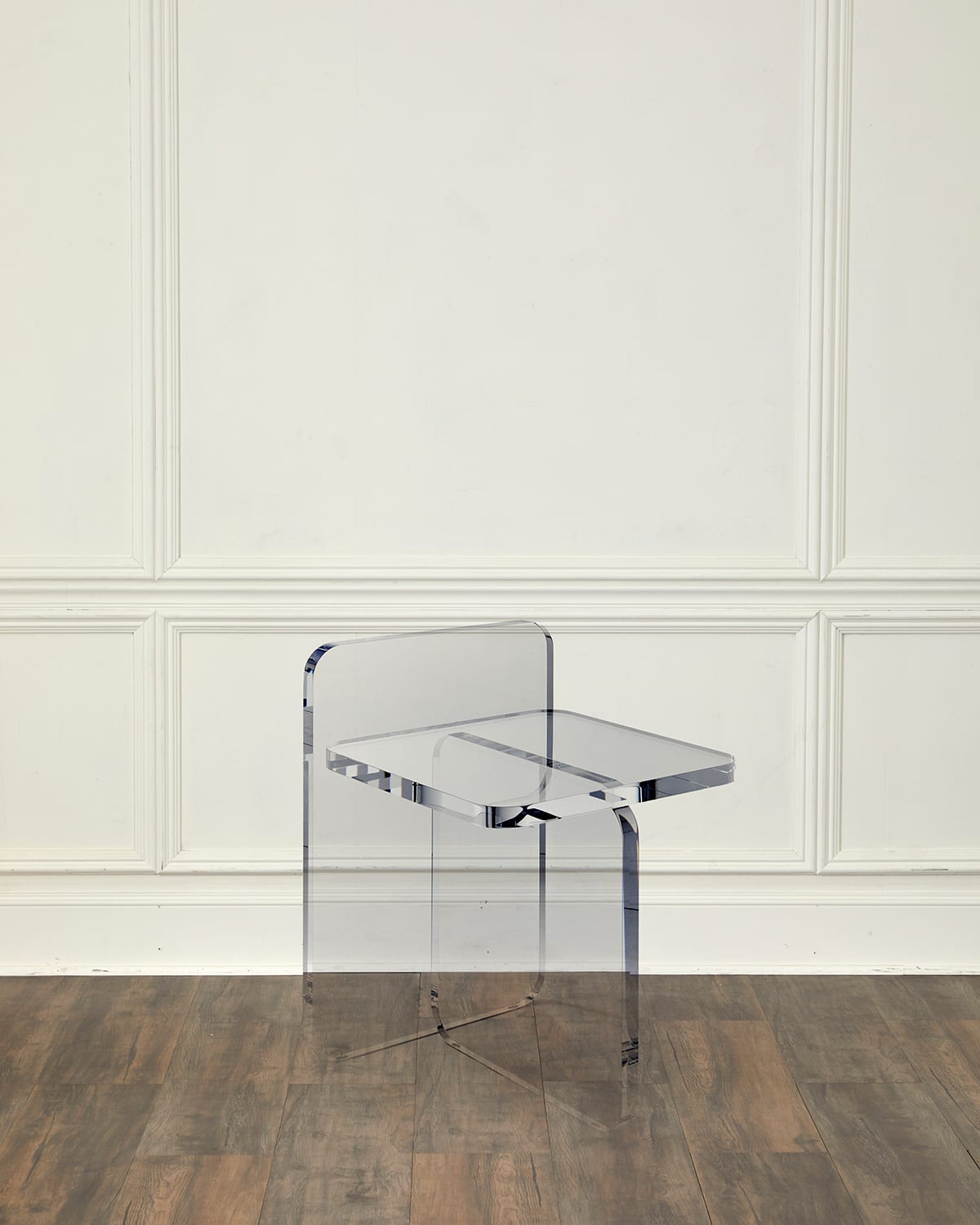 Interlude Home Eden Bedside Table In Clear