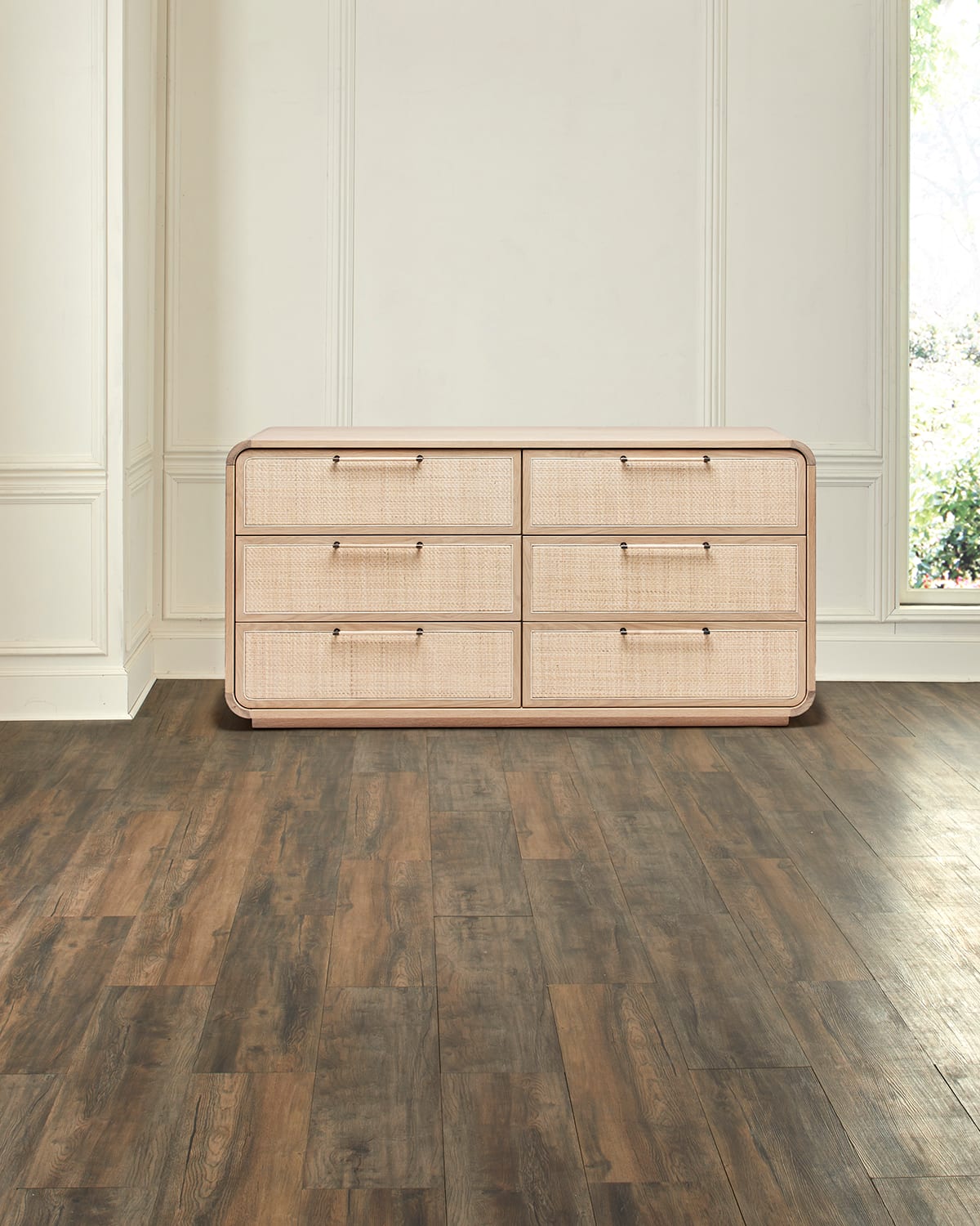 Interlude Home Marsh 6-drawer Chest In Saddle Oak 