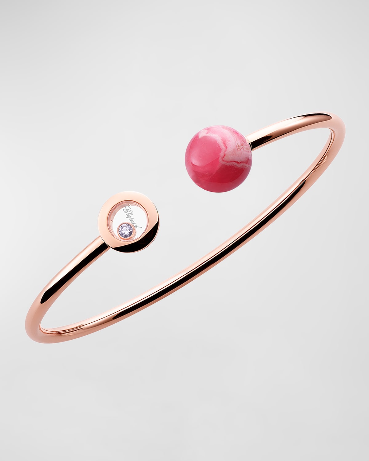 Happy Diamonds Planet 18K Rose Gold Rhodochrosite Bracelet, Size Medium