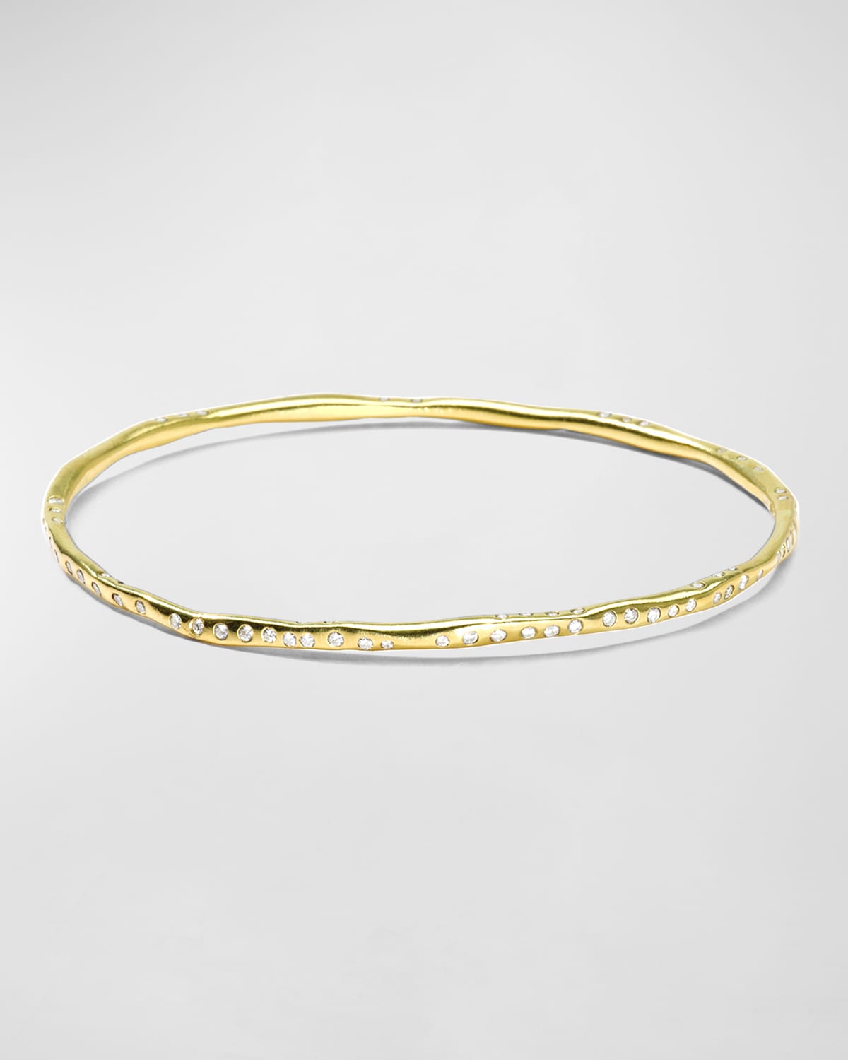 Ottoline Rose Gold Narrow Cuff with Gypsy-Set Baguette Diamonds