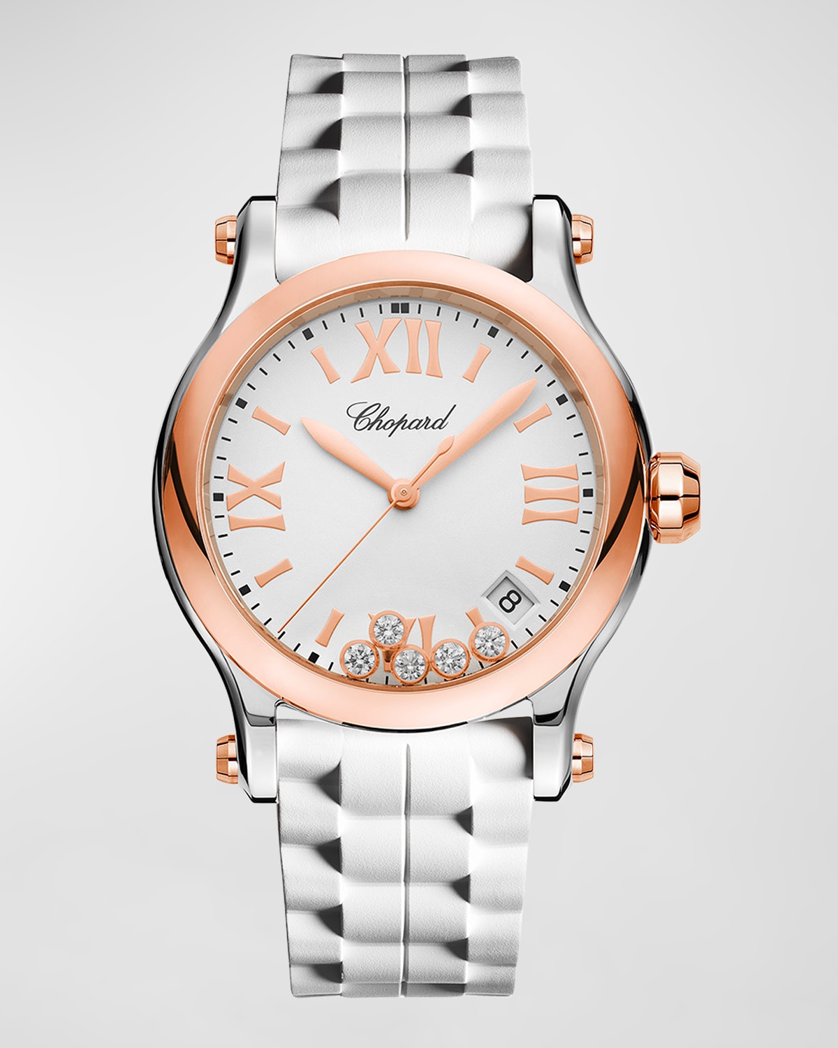 Happy Sport 36mm 18K Rose Gold 2-Tone Diamond Watch