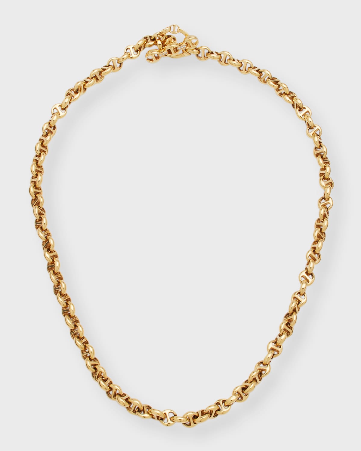 18K Yellow Gold 5mm Necklace with Diamond Toggle