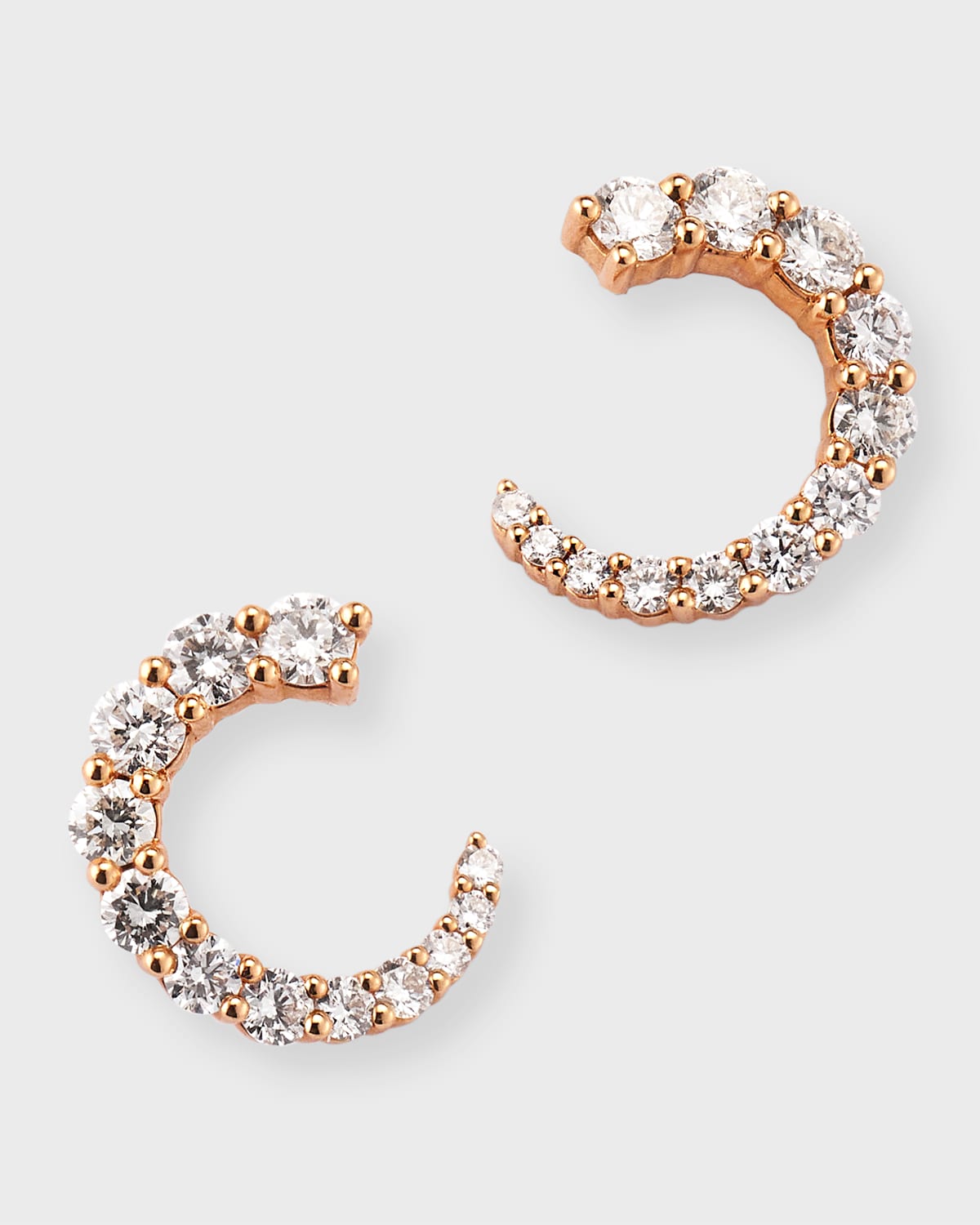 18K Rose Gold Luna Wrap Diamond Earrings