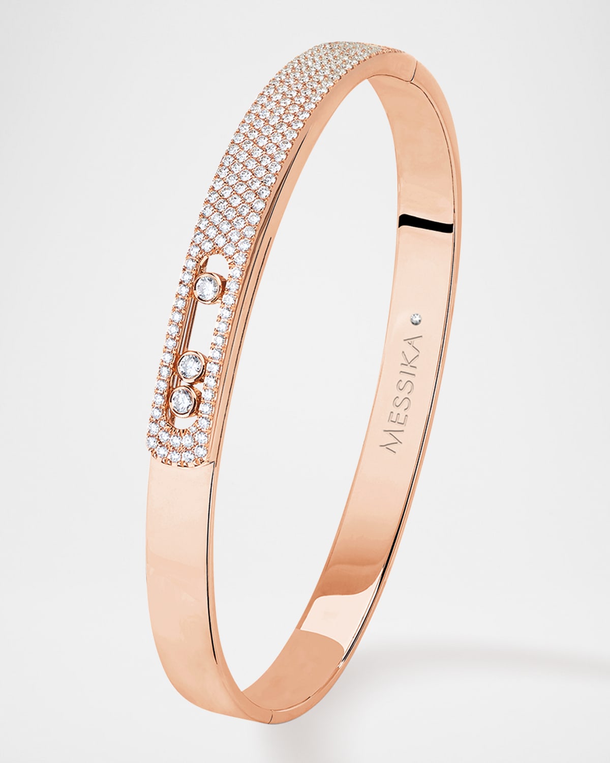 LUCKY MOVE 18K ROSE GOLD DIAMOND STUD EARRINGS