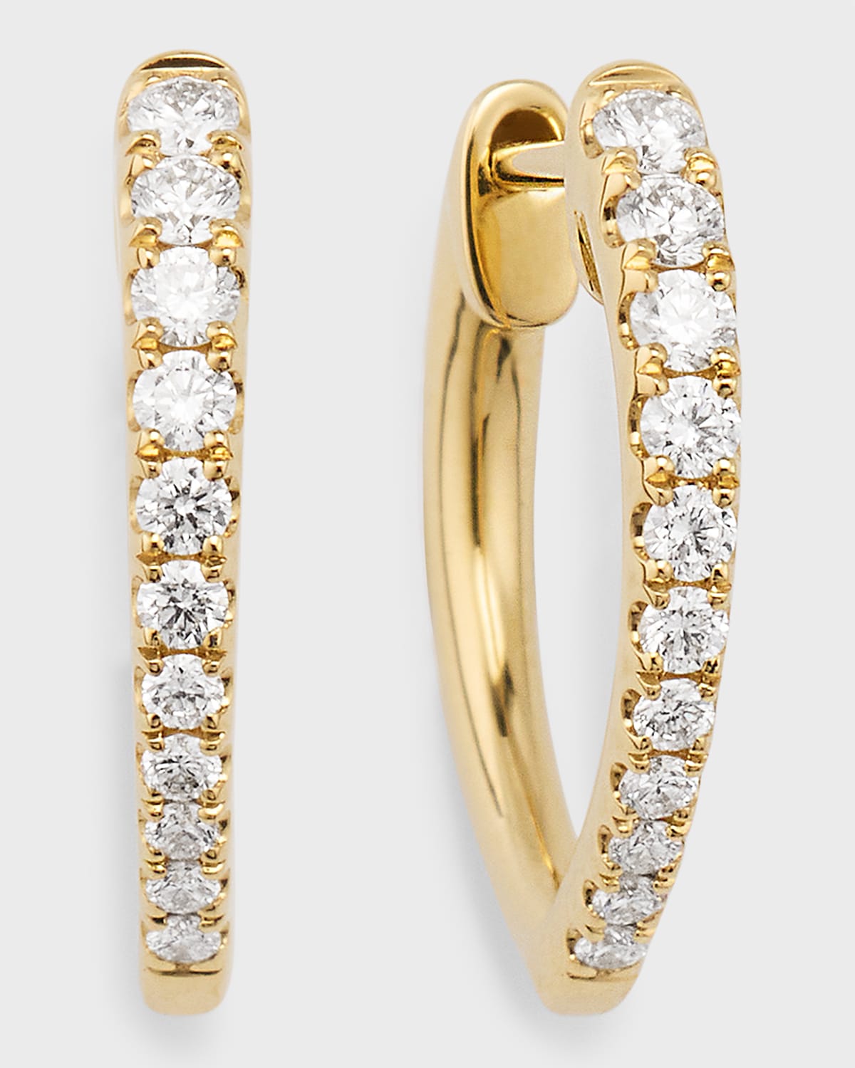 18K White Gold Diamond Identity Drop Earrings