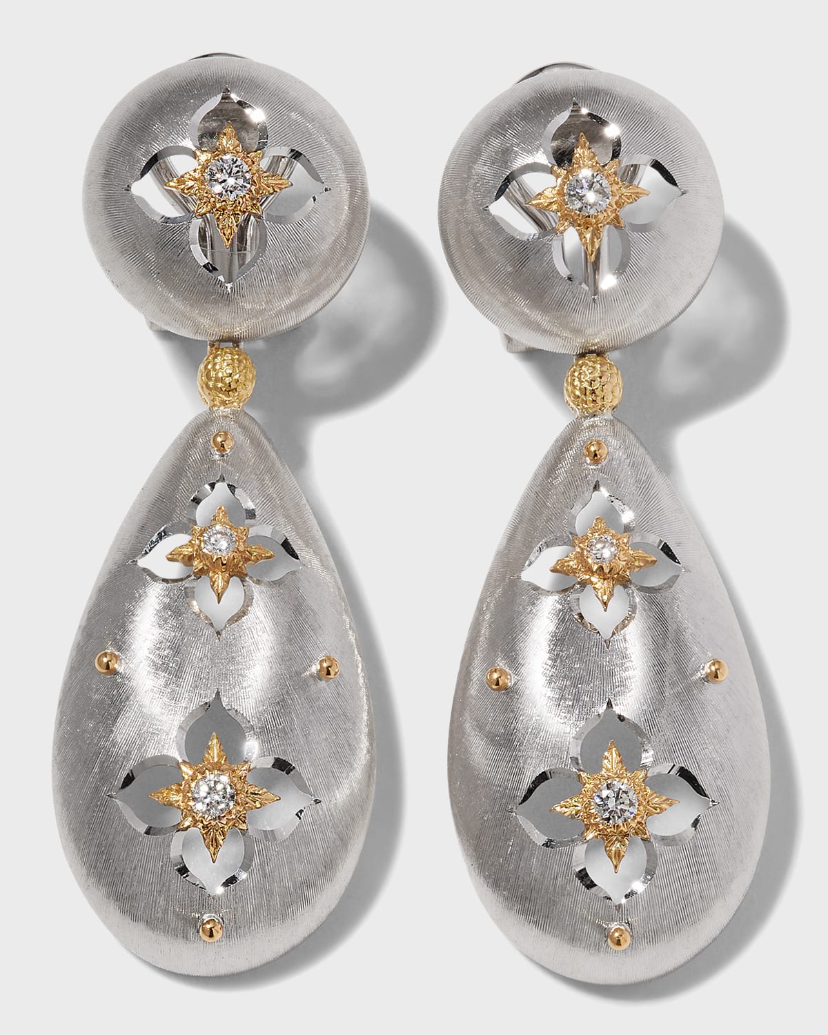 Macri Giglio 18k Gold Teardrop Diamond Earrings
