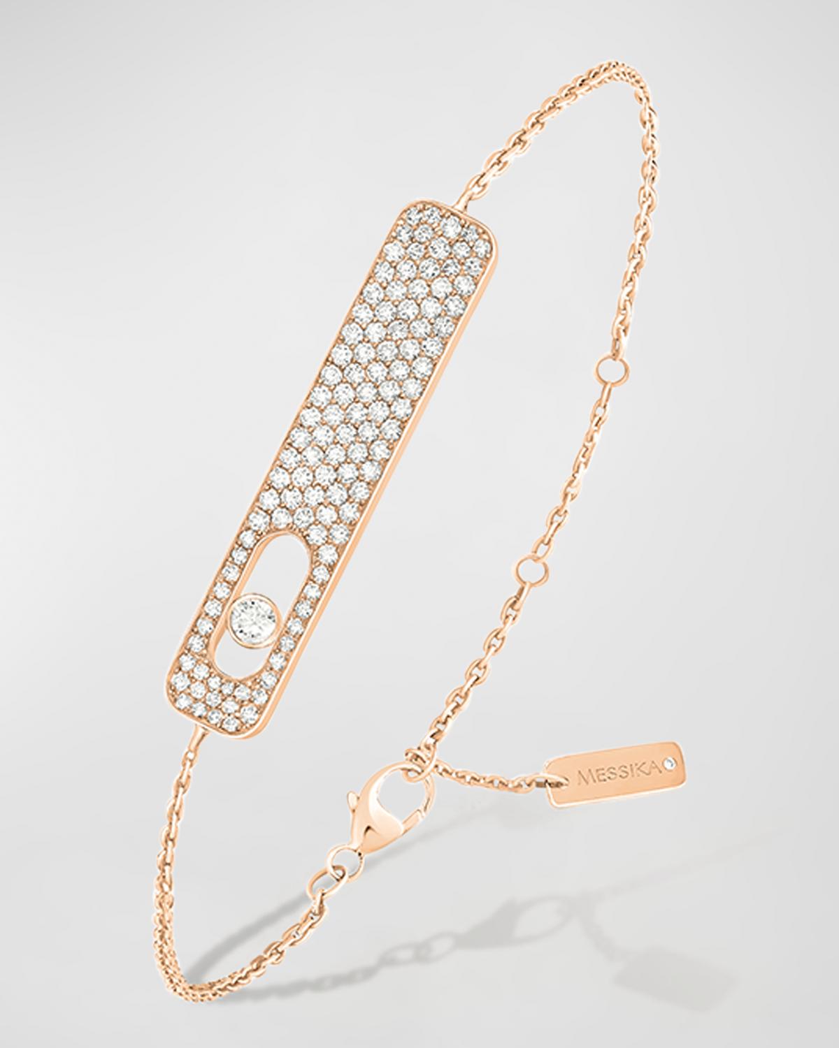 My First Diamond 18K Rose Gold Pave Bracelet