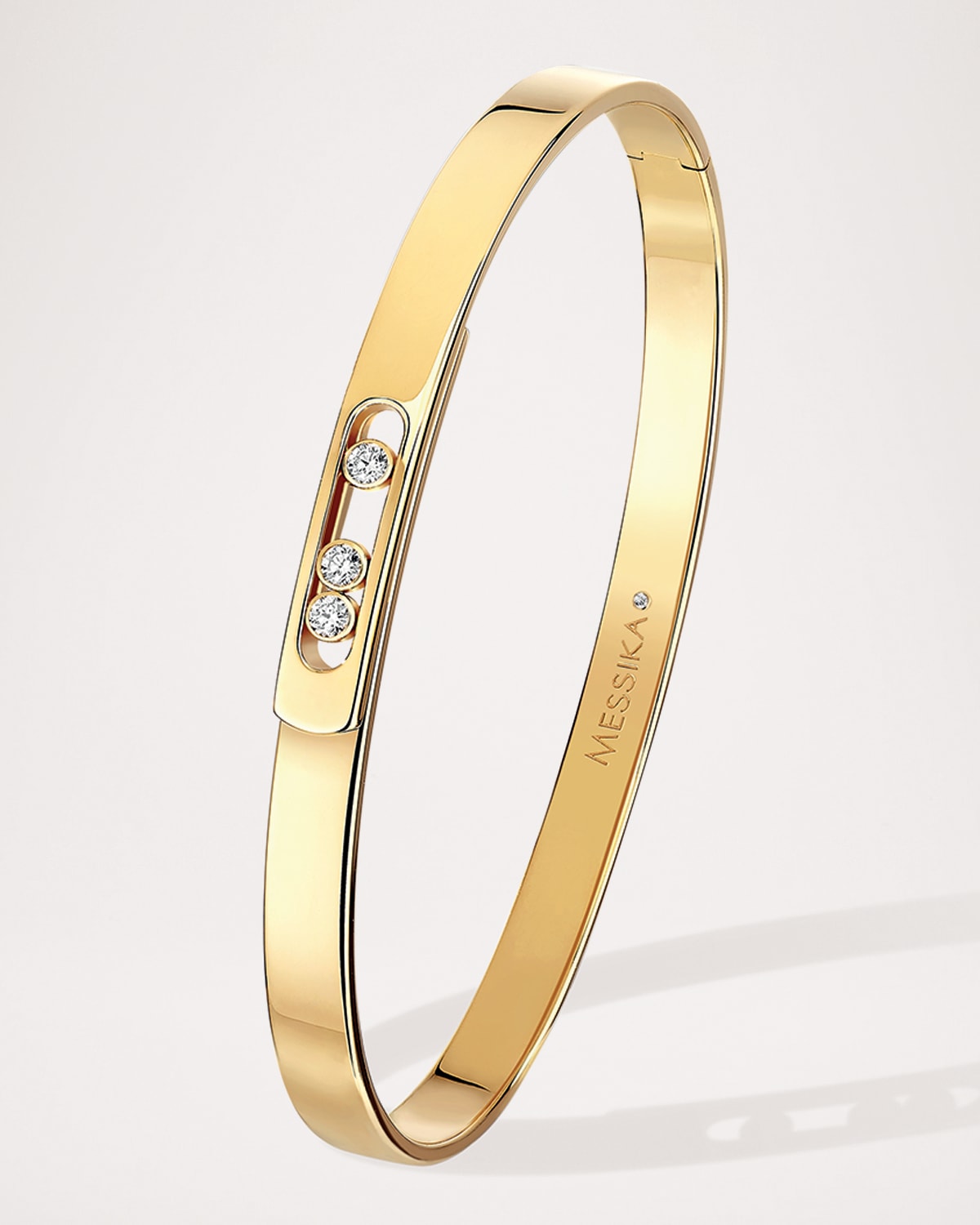 MOVE PAVE 18K YELLOW GOLD THIN DIAMOND BRACELET