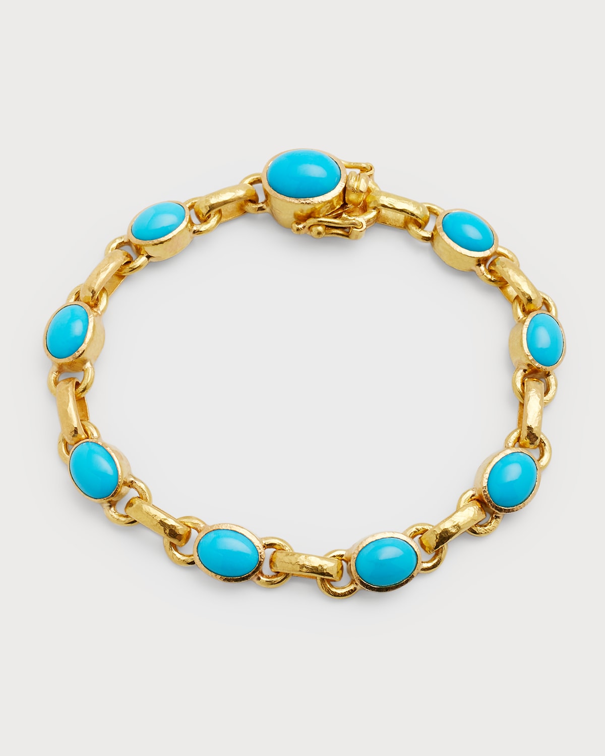 19k Sleeping Beauty Turquoise-Link Bracelet