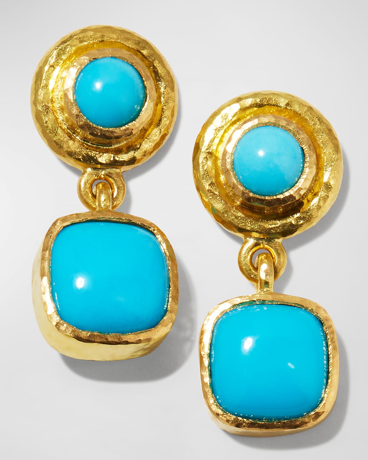 19k Sleeping Beauty Turquoise Drop Earrings