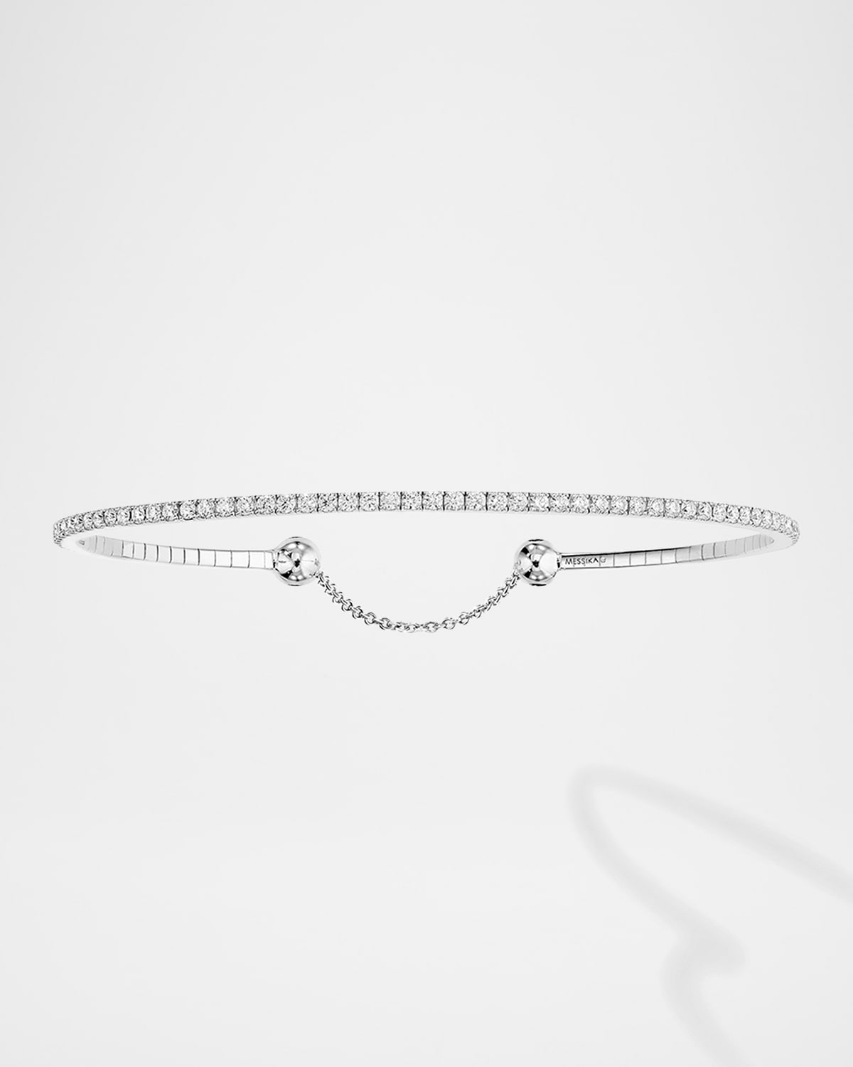 MOVE UNO 18K WHITE GOLD HOOP EARRINGS