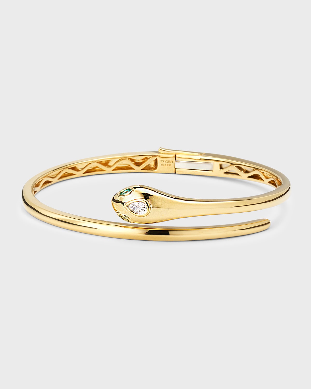 18K Yellow Gold Snake Coil Bracelet