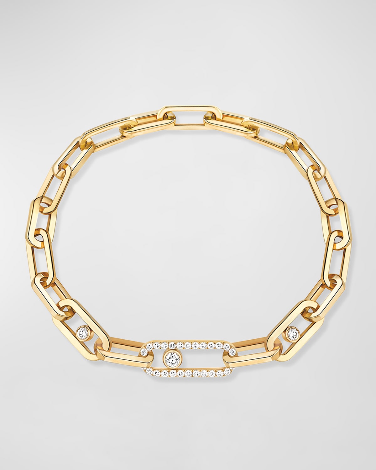 Messika Move Link 18k Yellow Gold Diamond Bracelet In 05 Yellow Gold