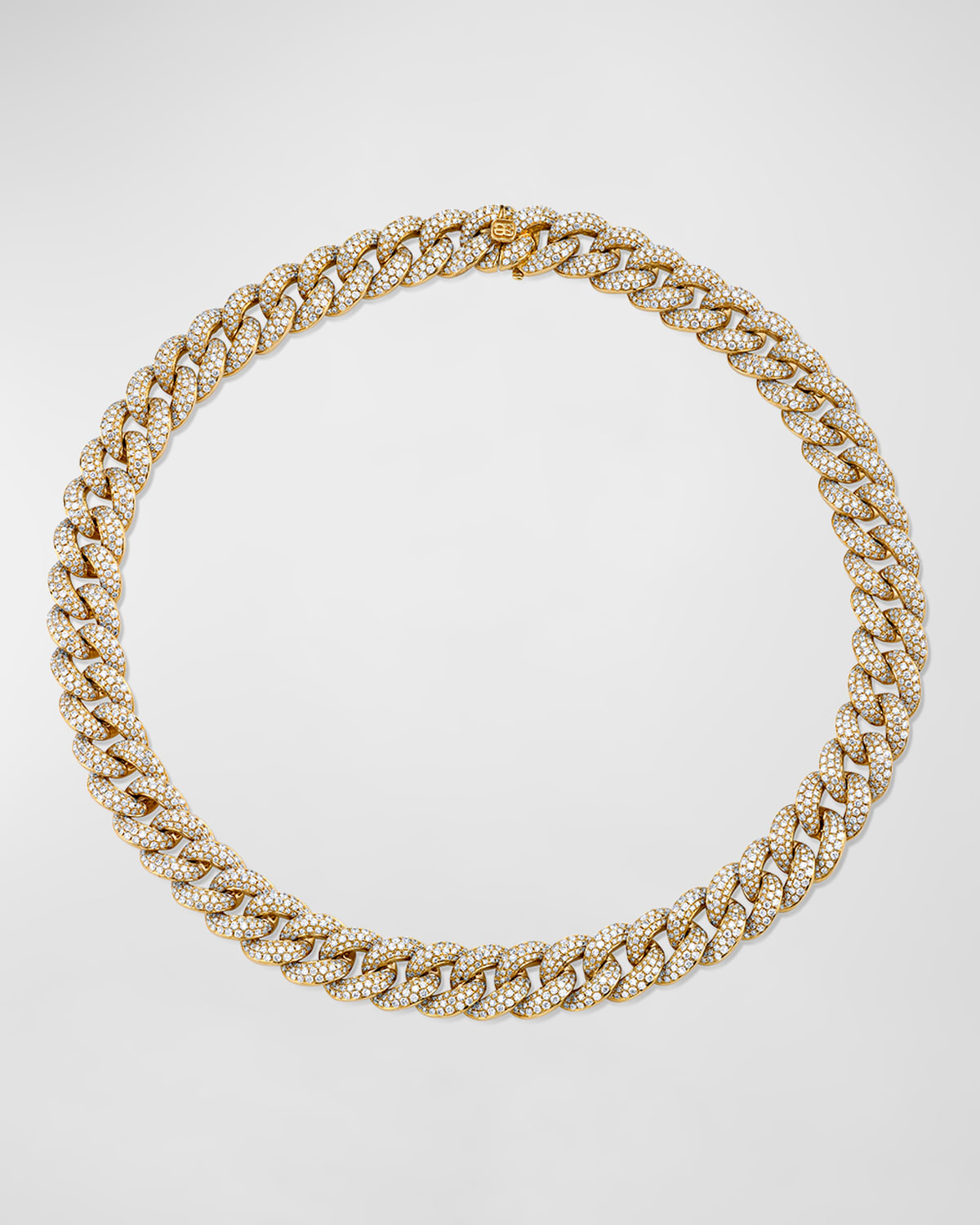 Sydney Evan 14k Gold Micropave Diamond-link Necklace, 16"l