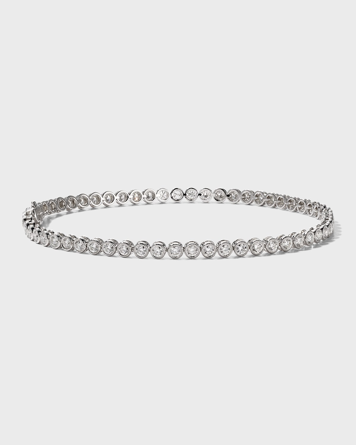Memoire Diamond Line Bracelet in 18K White Gold, 2.17tcw