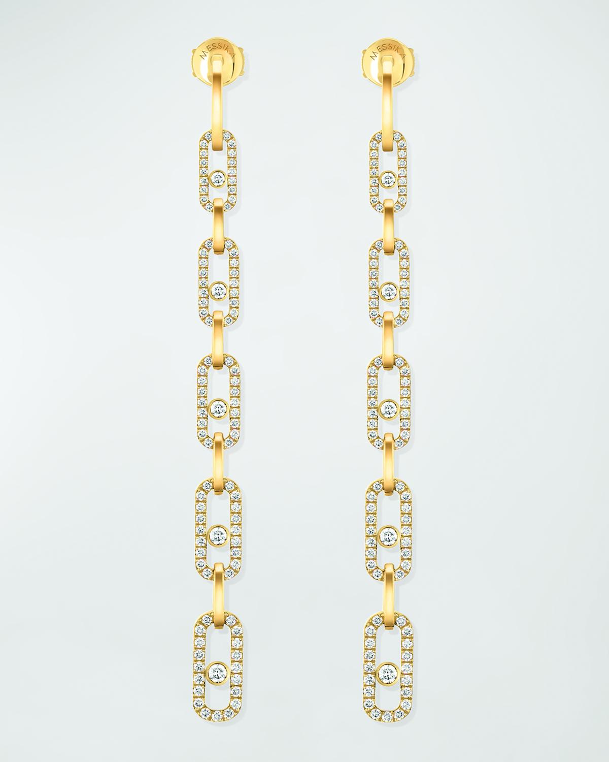 Move Uno 18K Yellow Gold Multi-Diamond Pendant Earrings