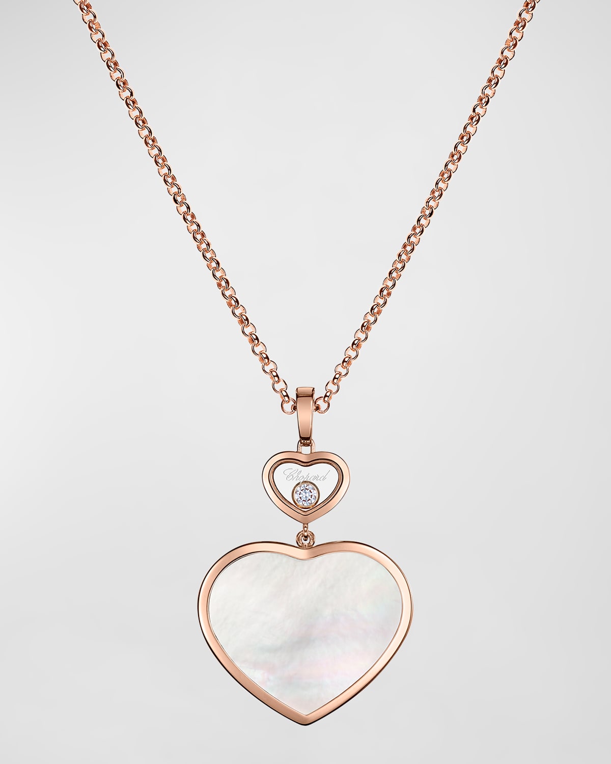 Happy Hearts 18K Rose Gold & Mother-of-Pearl Necklace