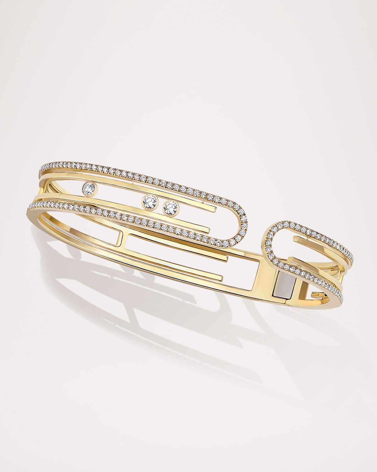 Move Classic 18K Yellow Gold 3-Diamond Bracelet