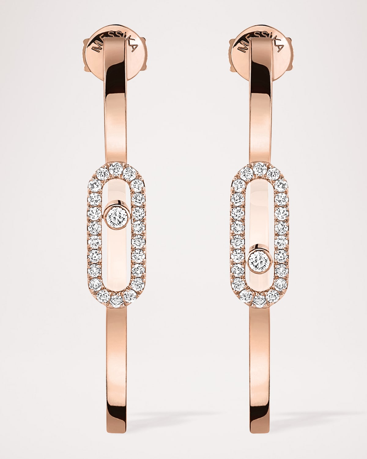 Messika Move Uno 18k Rose Gold Small Hoop Earrings