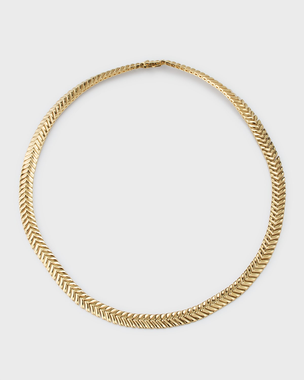 18k Yellow Gold Zipper Choker