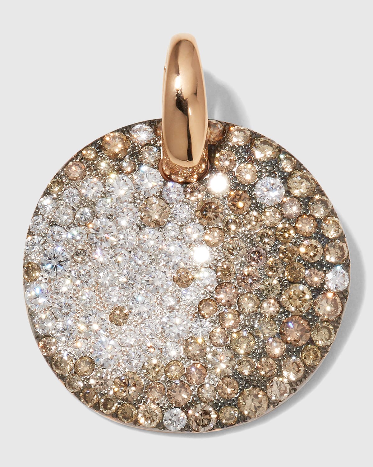 Sabbia Two-Tone Diamond Pendant in 18K Rose Gold