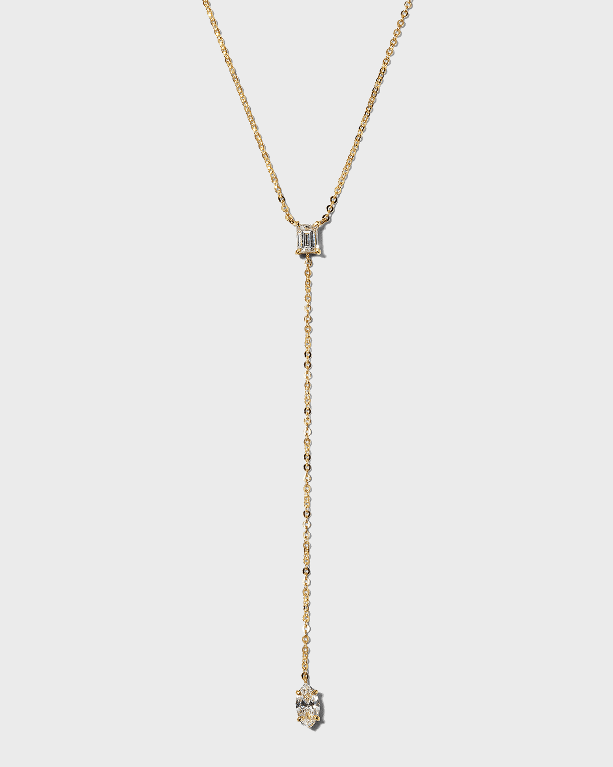 18k Heart and Marquis Lariat