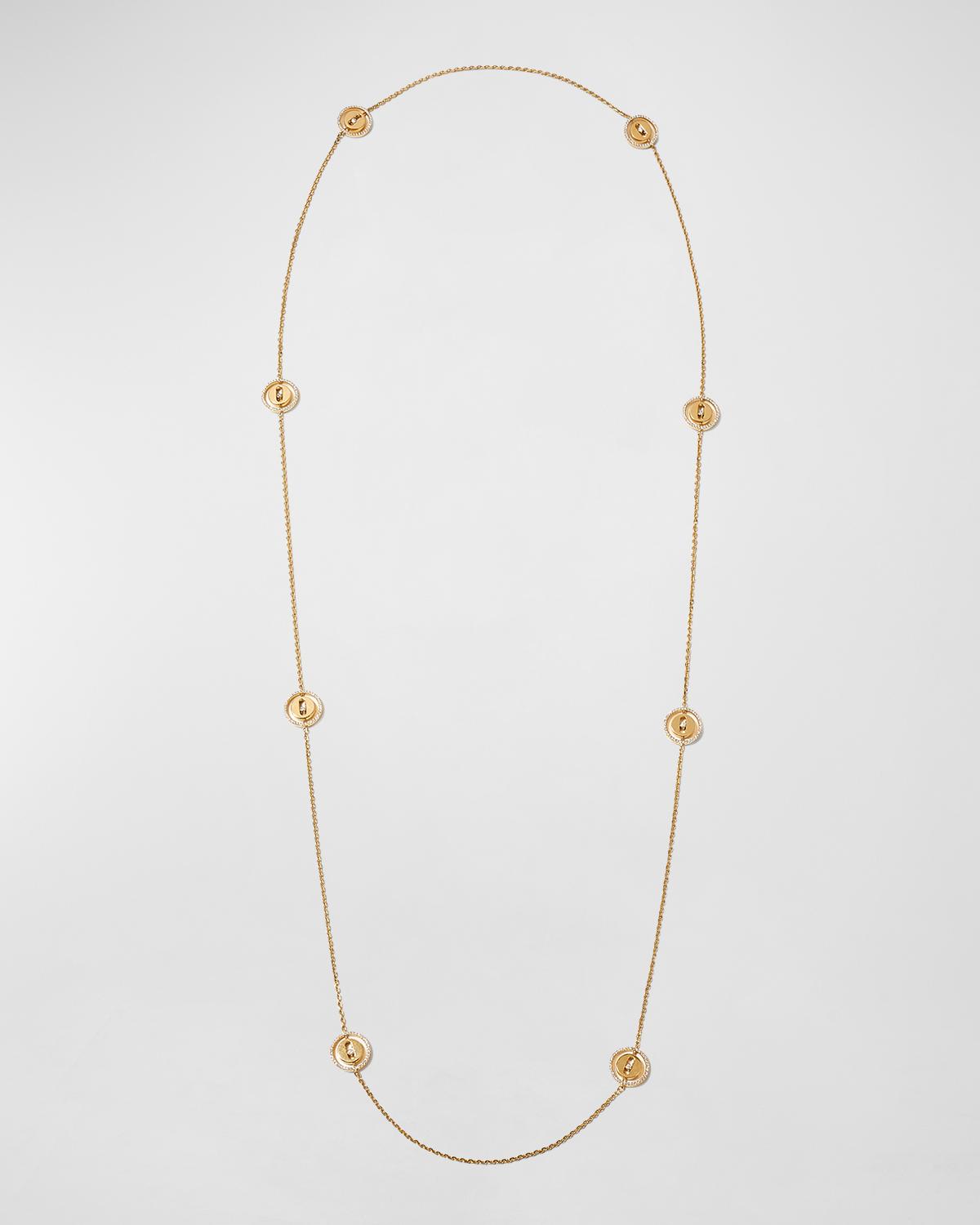 Lucky Move 18K Yellow Gold Diamond Necklace