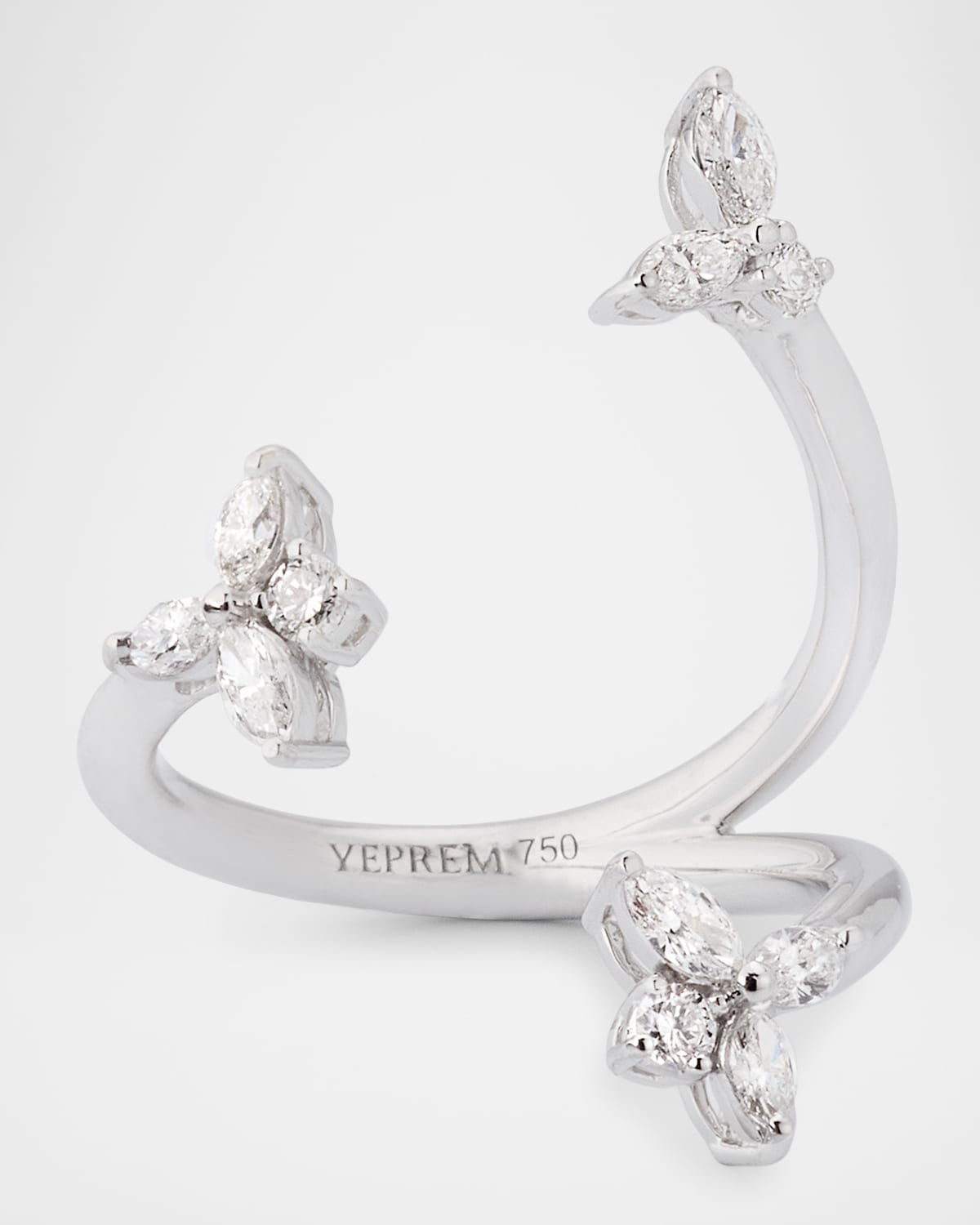 Yeprem 18K White Gold Multi-Diamond Ring