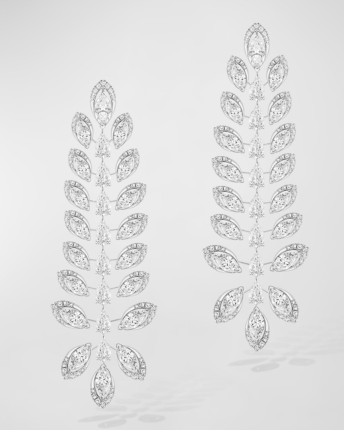 Messika Diamond Catcher 18k White Gold Long Earrings In 10 White Gold