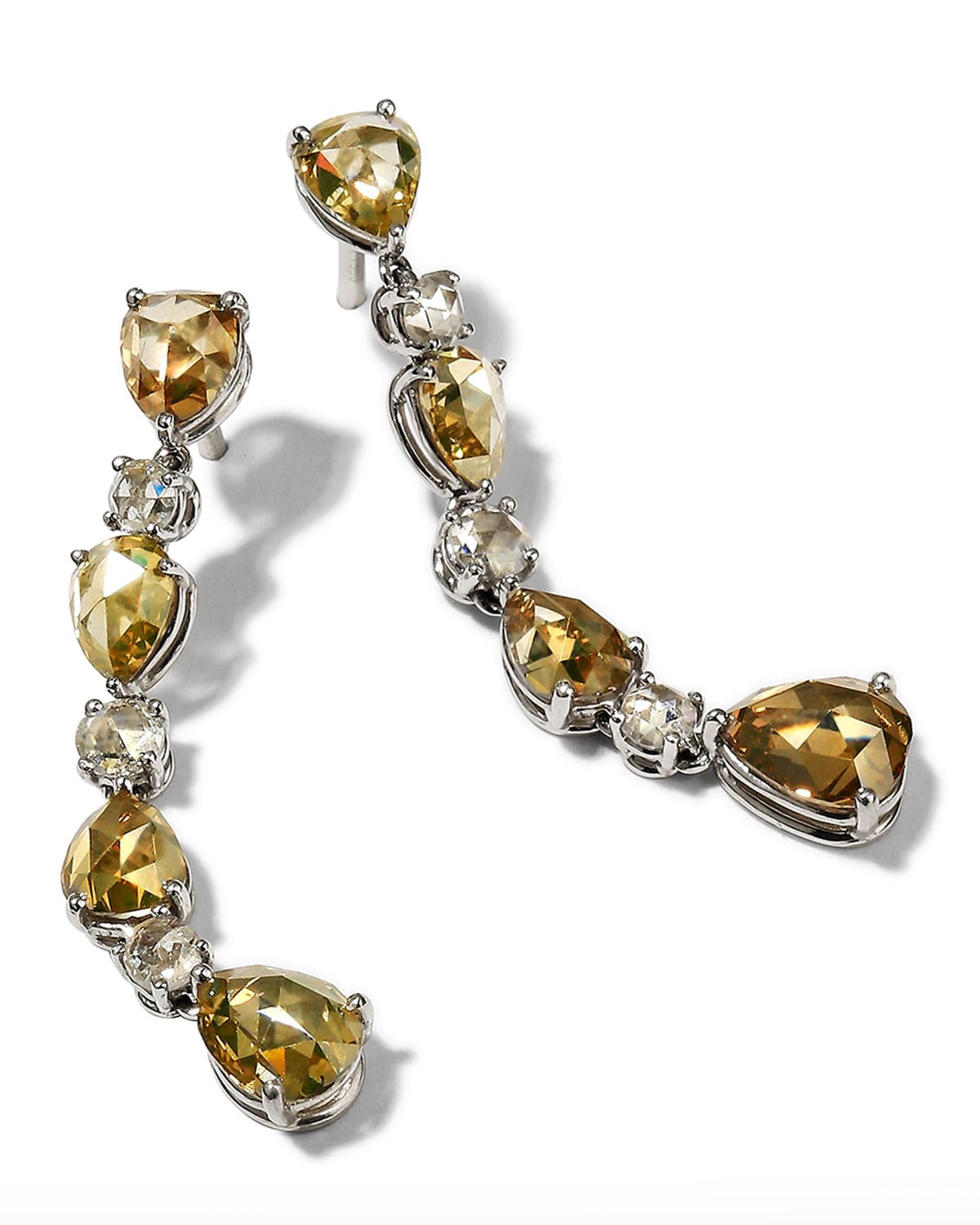 Platinum Diamond Dangle Earrings